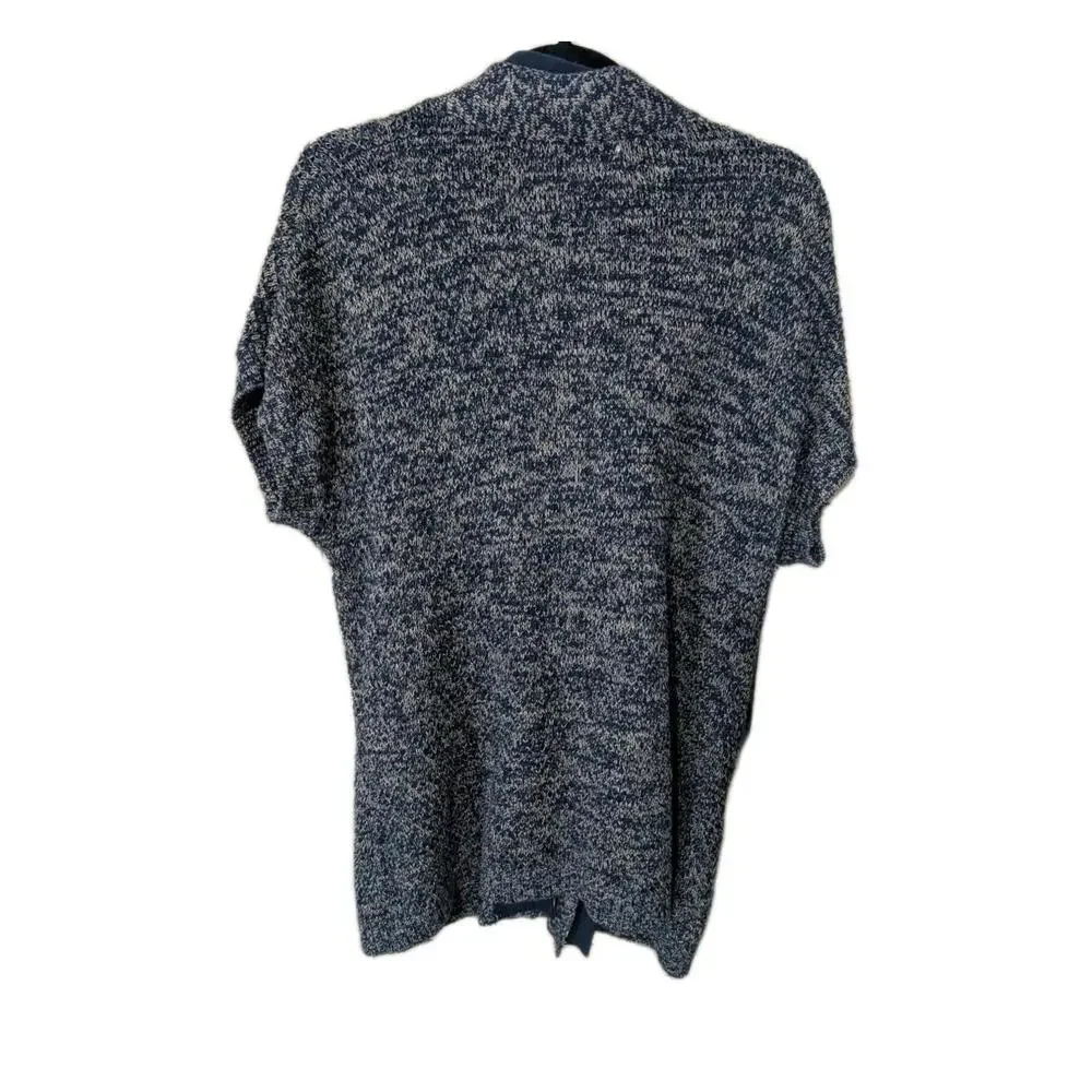 Christopher‎ & Banks XL Tunic Blue Buckle Cardigan Sweater Pockets